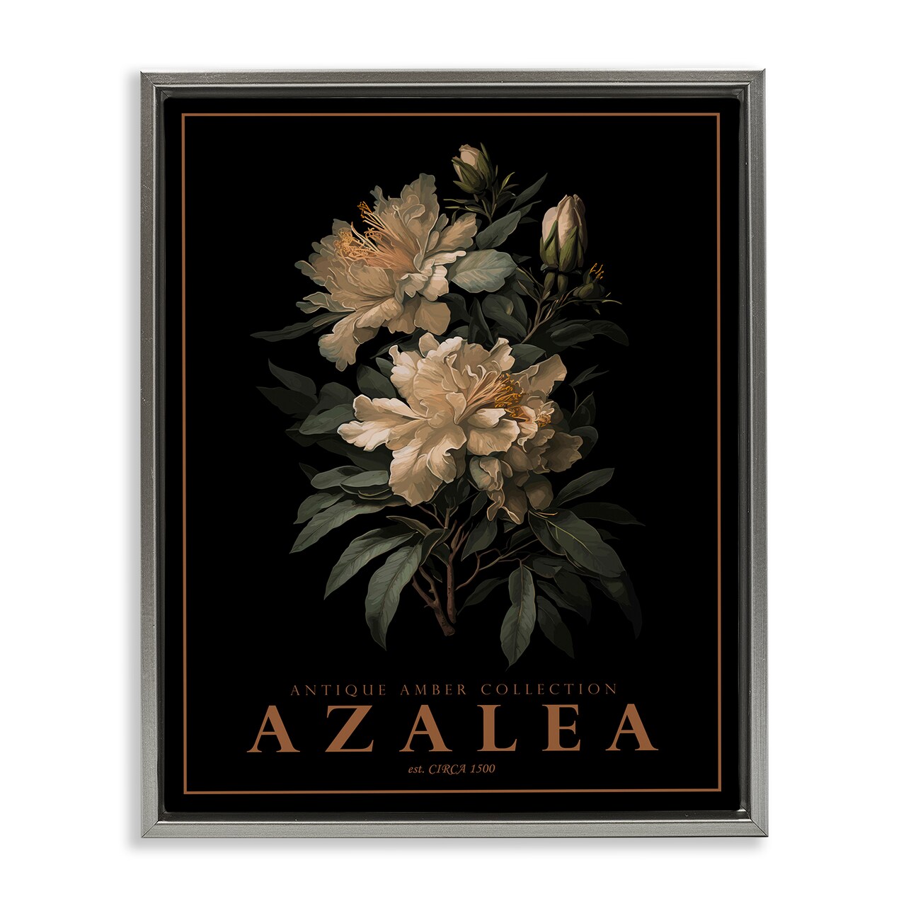 Stupell Industries Antique Azalea Bushel Floating Frame, design by Christopher Giampietro